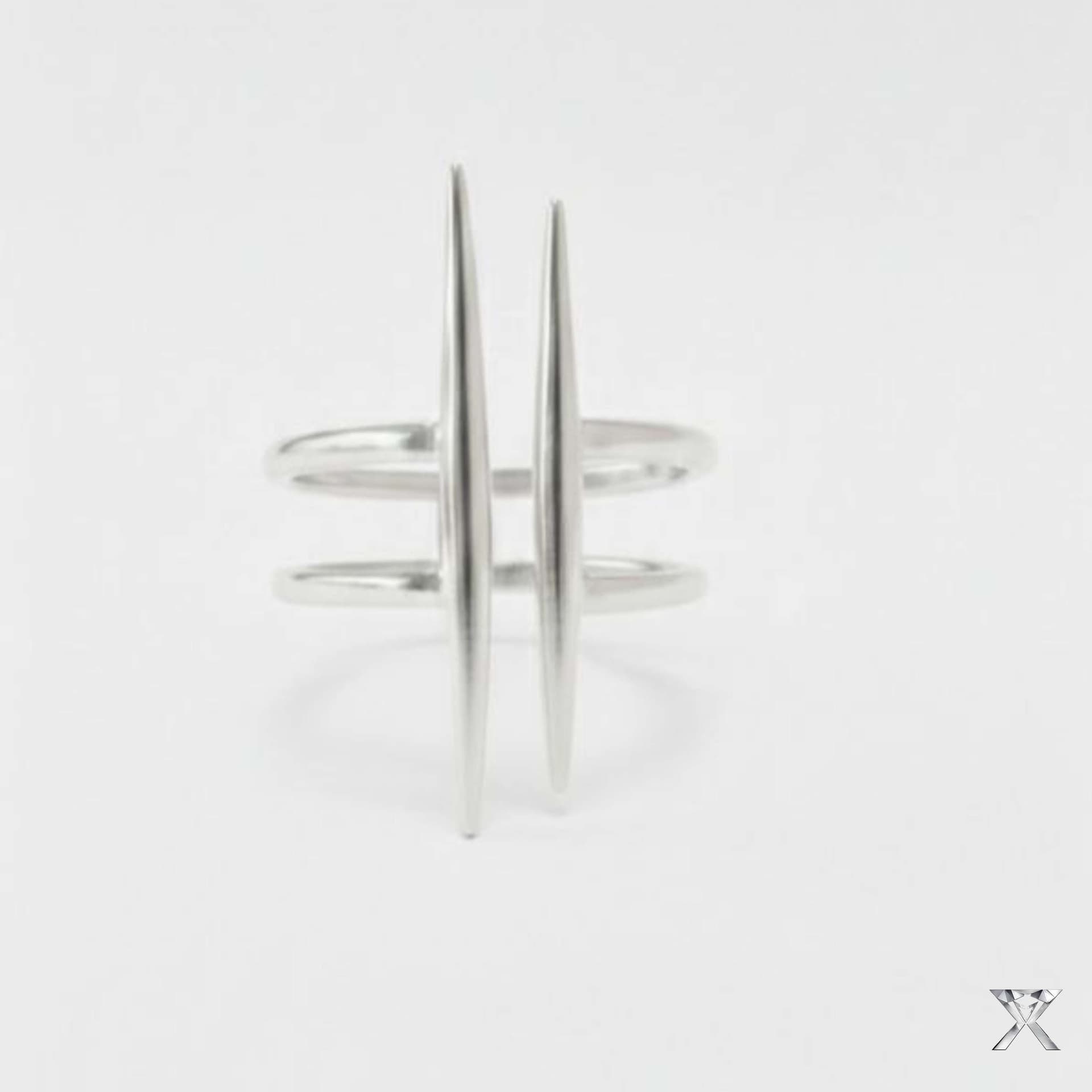 Trident Silver Ring Heritage Collection View 2 - AURERXA