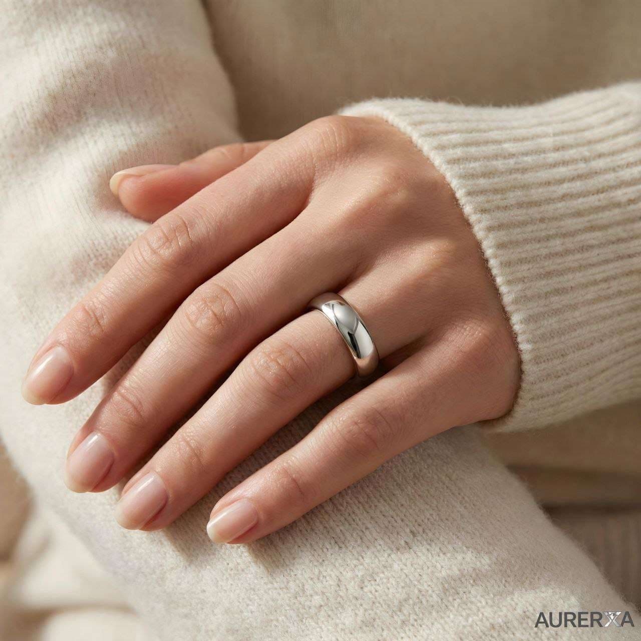 Classic Silver Ring - 999 silver Jewellery by AURERXA