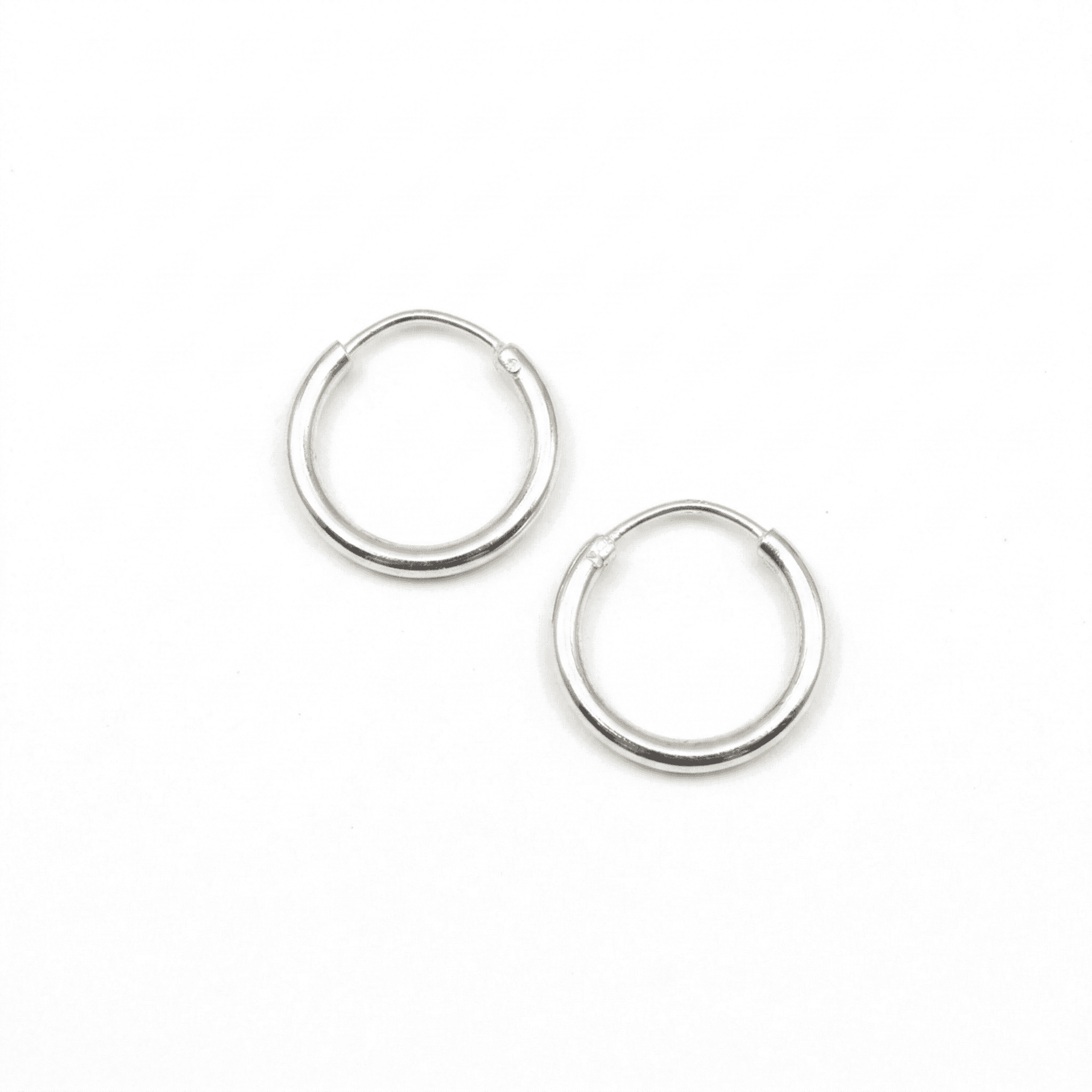 Silver Plain Earrings For Girls - 999  Jewellery by AURERXA