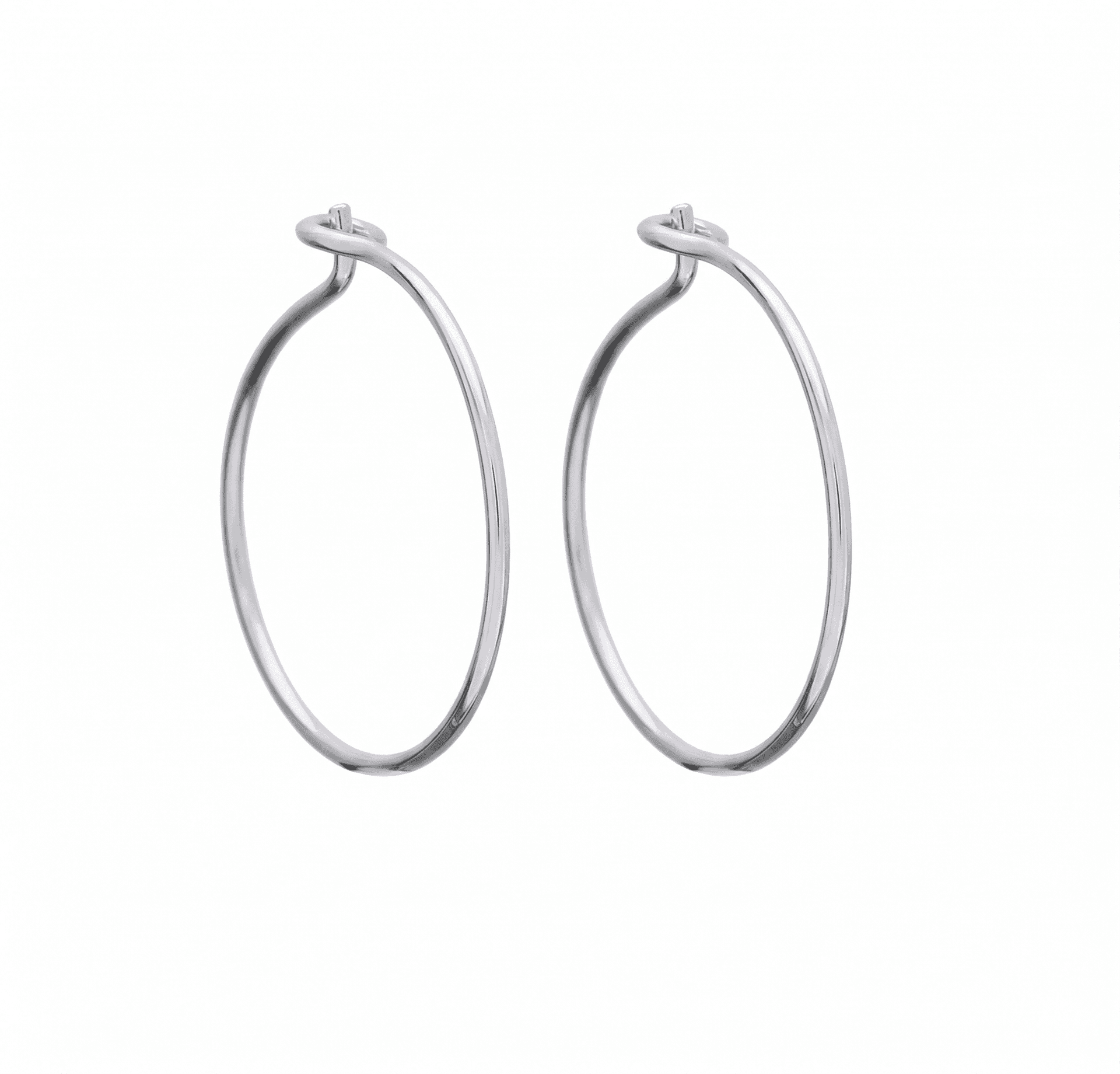 Hoop Silver Earrings For Girls - 999  Jewellery by AURERXA